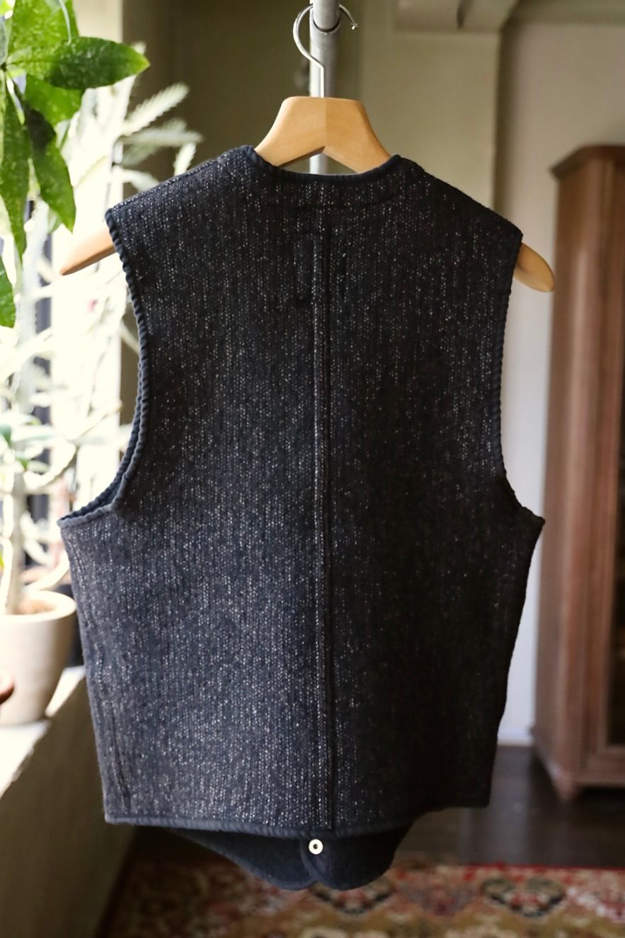BOW WOW 25FWバウワウ ベストB CLOTH VEST AGED(BW252-BCV) AGED MIXED BLACK