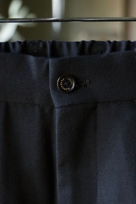 MARKAWARE Organic Wool Survival Cloth® Triple Pleated Wide Trousers(A25C06PT02C)BLACK☆新作発売！