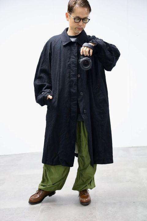COMME des GARCONS HOMME ウールサージ製品縮絨コートスタイル