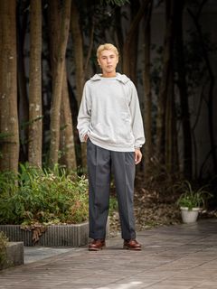 A.PRESSE 新作Vintage Attached Snap Hood Sweat Parka