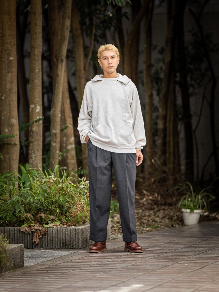 A.PRESSE 新作Vintage Attached Snap Hood Sweat Parka
