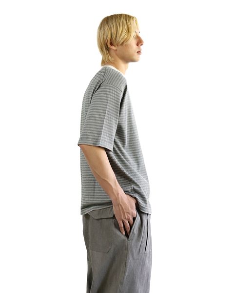 A.PRESSE 24SS High Gauge S/S Striped T-Shirt style 2024.4.13