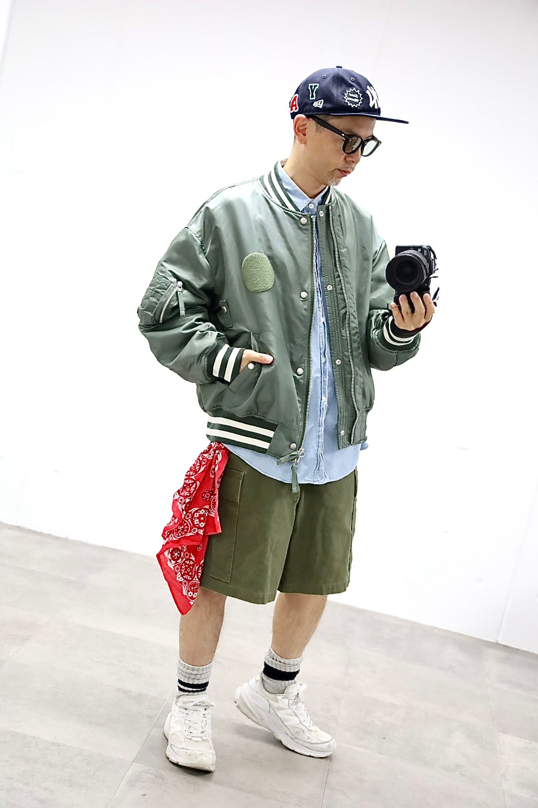 COMME des GARCONS HOMME 26FW リブライン入りナイロンツイルジャケットスタイル