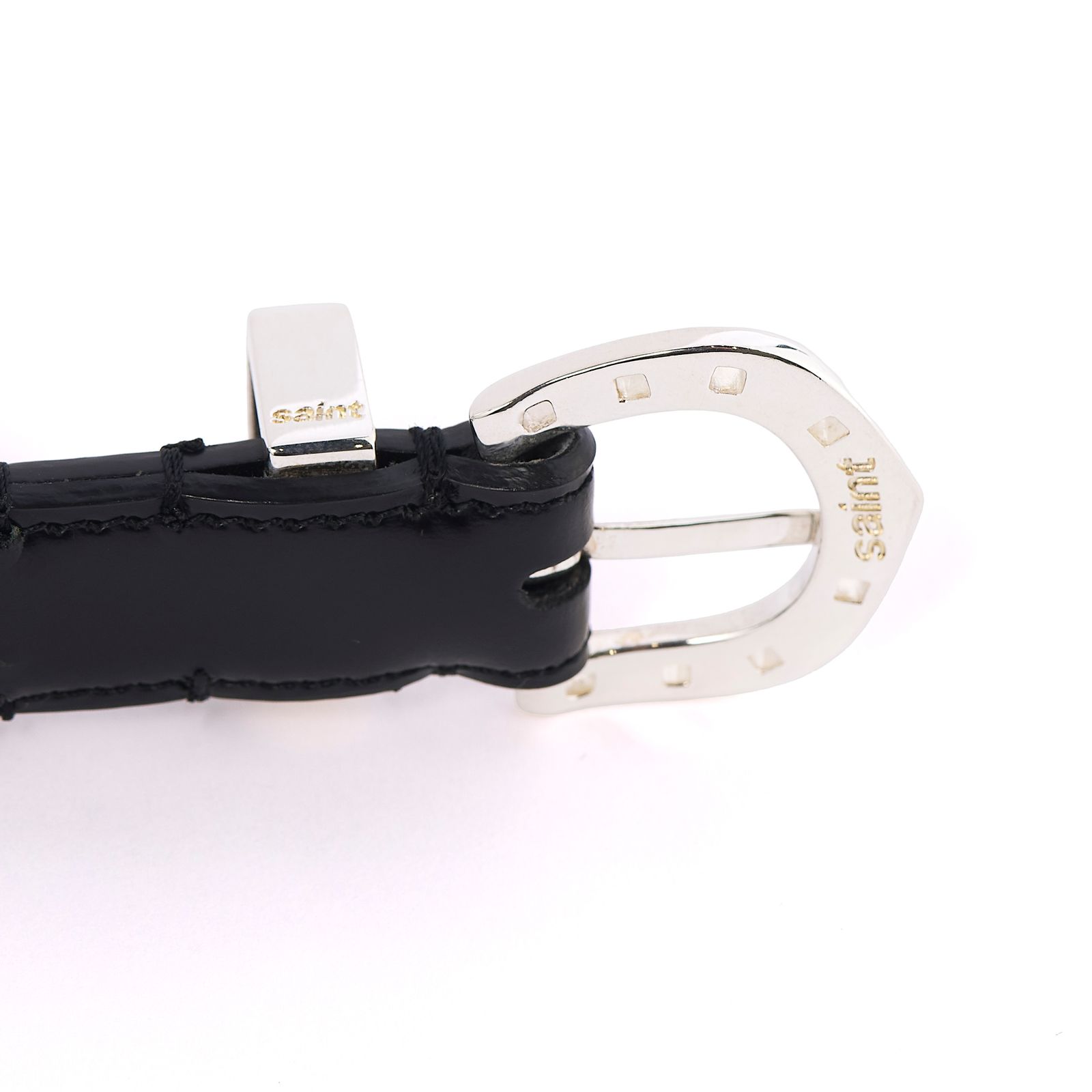 セントマイケル 26AW SAINT_BELT (SM-MK1-0000-082)BLACK×SILVER☆8月8日(土)発売！