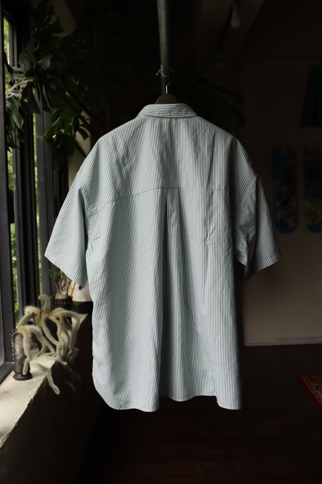 フレッシュサービス DRY OXFORD CORPORATE S/S B.D. SHIRT(FSC251-50004B)GREEN STRIPE