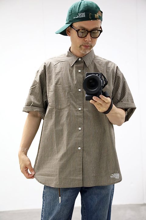 フレッシュサービス 26SS HRAFTeX® S/S STRIPE SHIRT(FSC262-50008)BROWN STRIPE☆5月30日(土)発売！