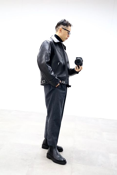 A.PRESSE 2026 STYLE1 Leather French Riders Jacketスタイル