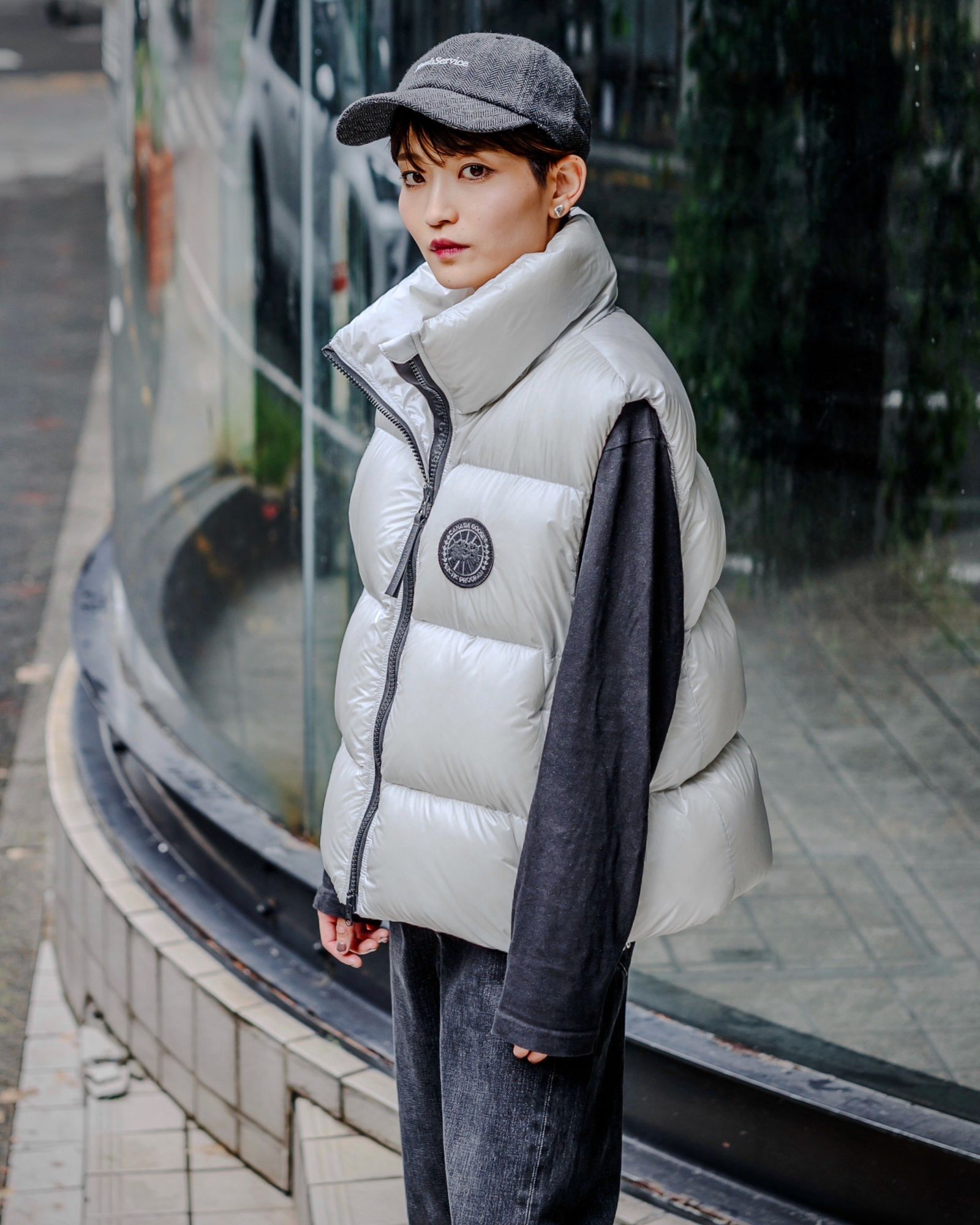 CANADA GOOSE  レディース新作Cypress Puffer Vest Black Label style2024.10.11