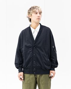 コムデギャルソンオム26SS 綿ナイロン裏毛カーディガン(HQ-T007-051)BLACK☆3月6日(金)発売！