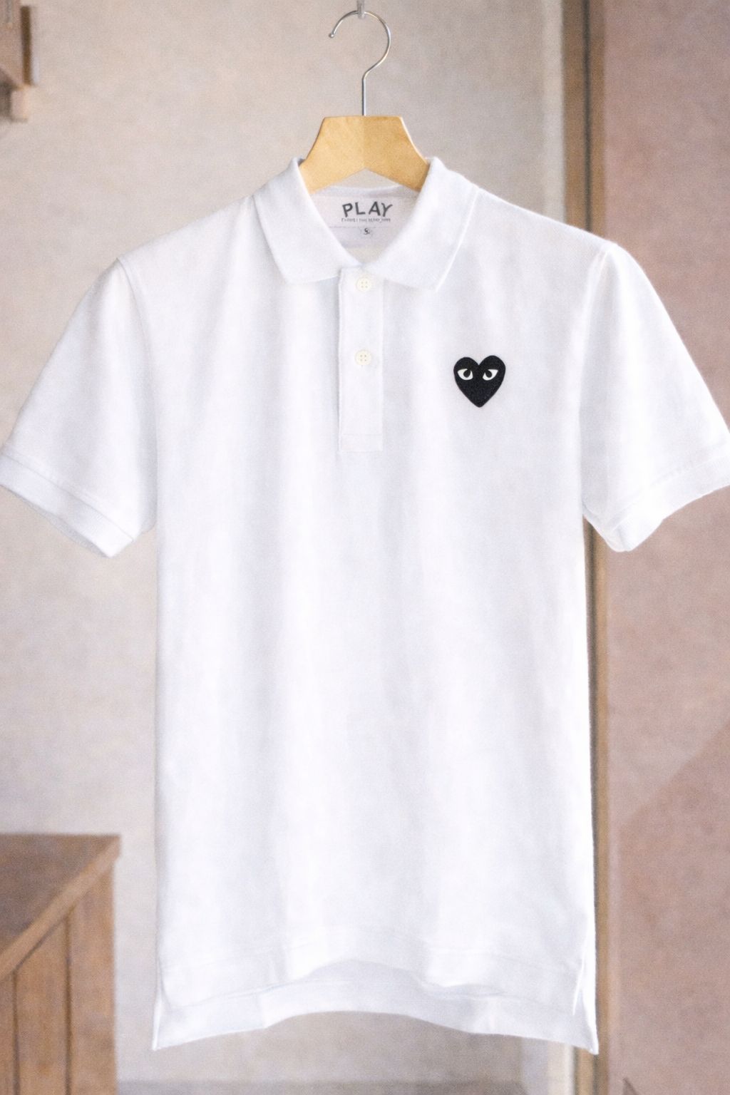 PLAYプレイコムデギャルソン ポロシャツ(AX-T066-051)WHITE