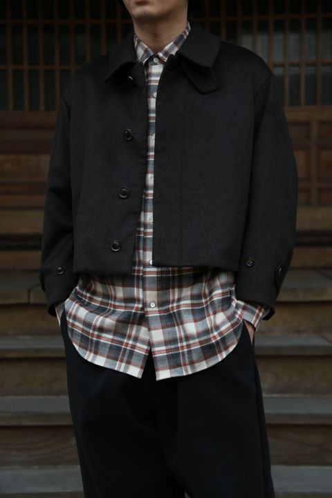 YOKE 新作 CASHMERE 3WAY BAL COLLAR SHARE COAT(YK20AW0134C)"DARK BROWN"style.2020.10.10.