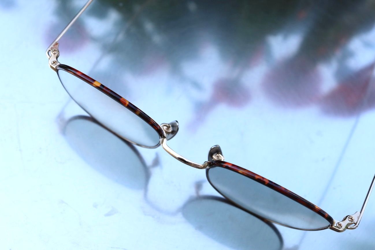 ノチノオプティカル KOUGETSU NOCHINO-N13 #5. CHAMPAGNE GOLD & AMBER× CLEAR to D.GREY (調光モデル)☆4月18日(土)再入荷！