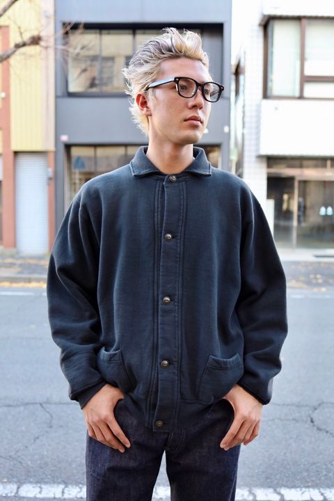 A.PRESSE Vintage Sweat Cardigan MARKスタイル