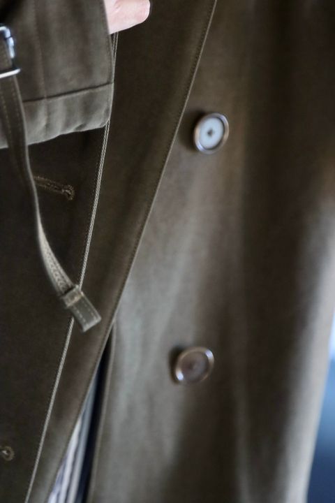 A.PRESSE Motorcycle Half Coat"OLIVE"style.
