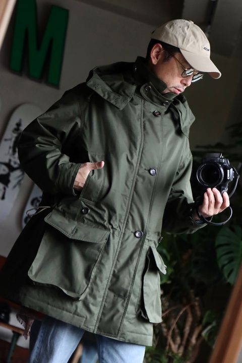 アプレッセ22FW Ventile Hunting Half Coatスタイル.2022.10.1.