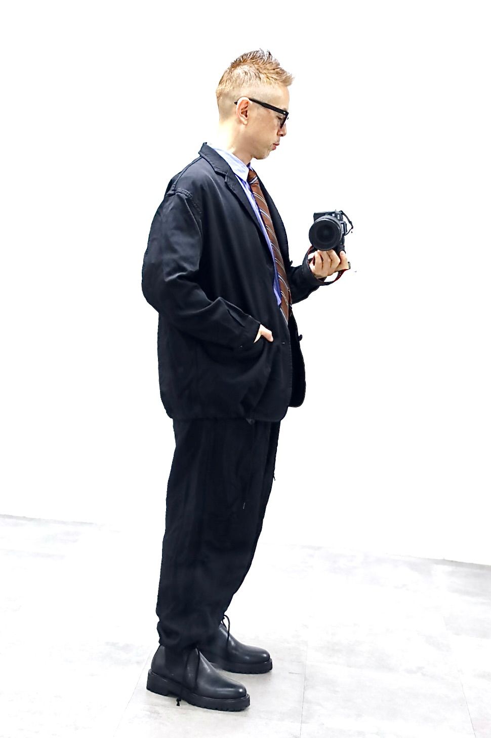 コムデギャルソンオム26SS エステルサージ製品染3Bジャケット(HQ-J033-051)BLACK☆4月3日(金)発売！