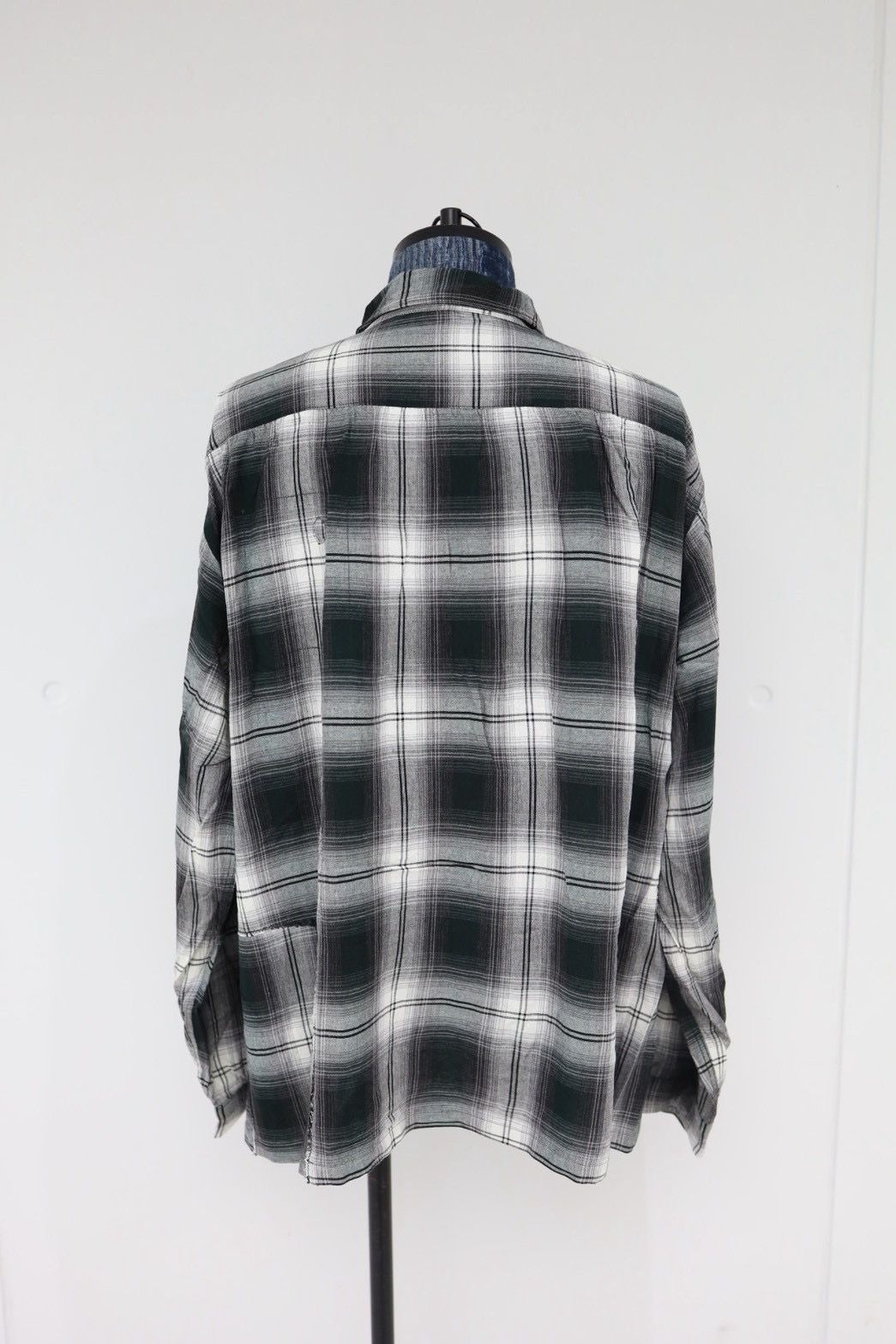 BOW WOW 26SS バウワウ REMADE RAYON PLAID SHIRT AGED(BW261-RRPS)D.GREEN×WHITE