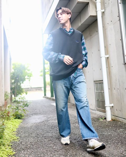 SEDAN ALL-PURPOSE セダンオールパーパス 23AW TECH LOGO KNIT VESTスタイル