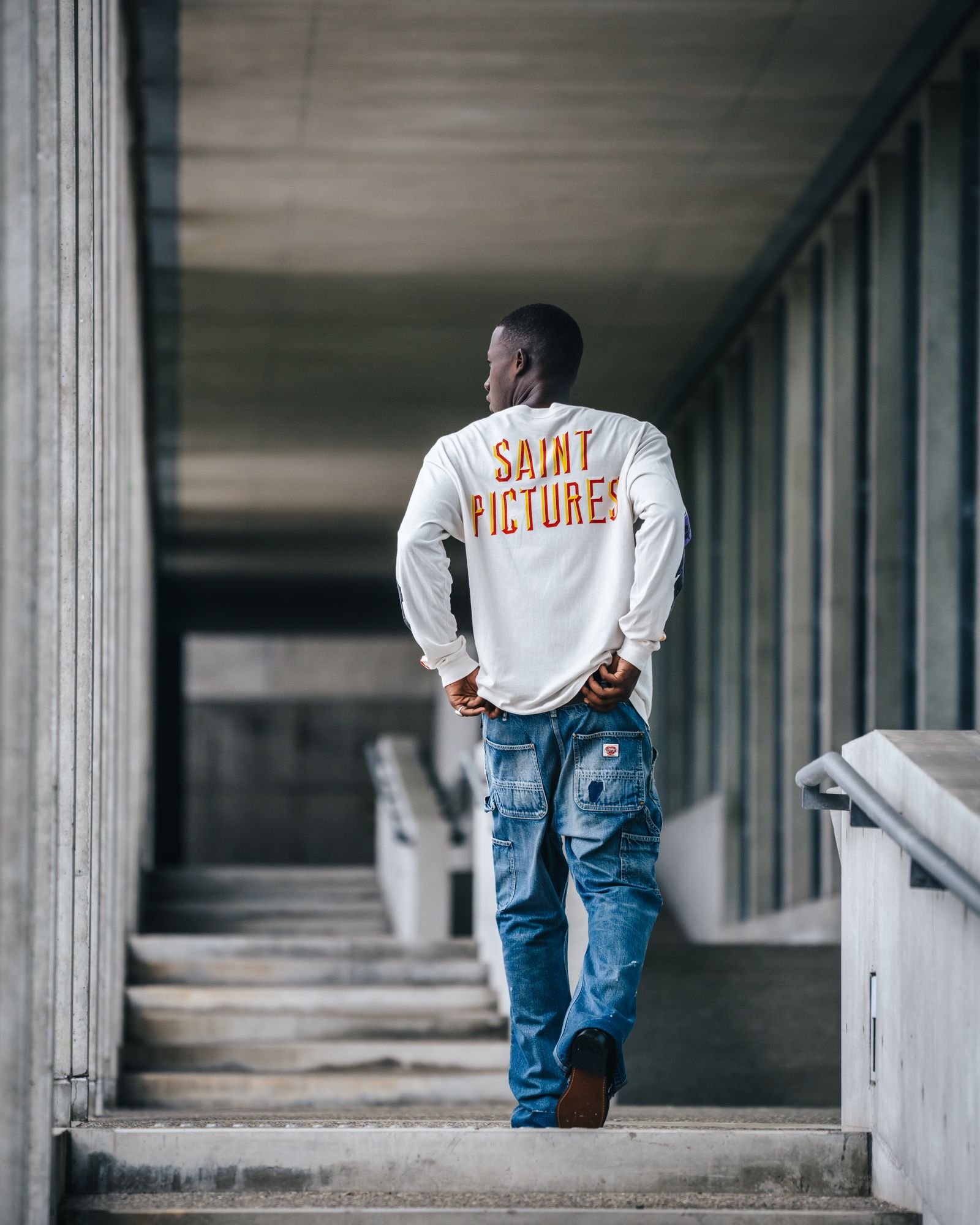 セントマイケル24AW SAINT PICTURES LS TEE(SM-YS1-0000-016)WHITE