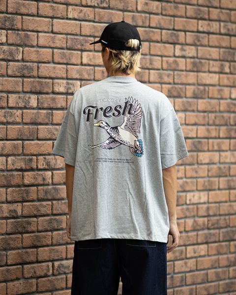 フレッシュサービス CORPORATE PRINTED S/S TEE "BIRD"(FSC263-70139)H.GRAY☆7月25日(土)新作発売！
