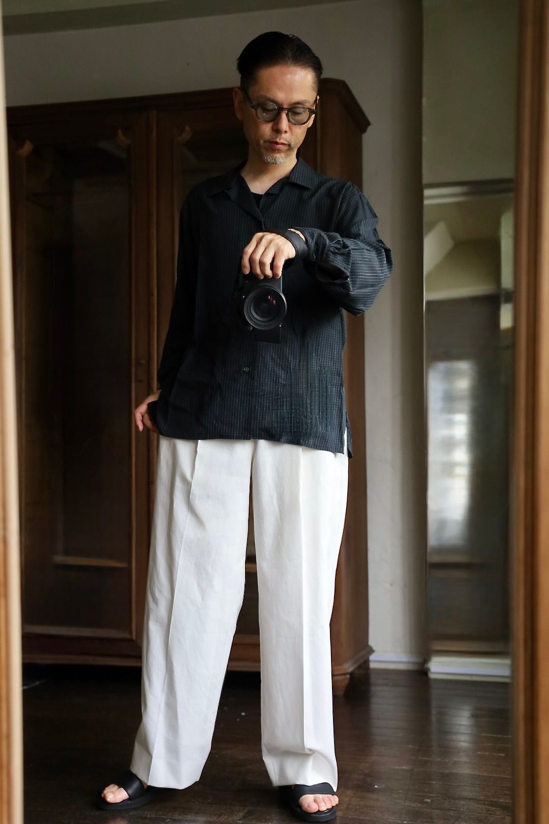 アプレッセ2025 STYLE2 Silk Rayon Open Collar L/S Shirt(25AAP-02-14)GRAPH CHECK☆6月14日(土)発売！