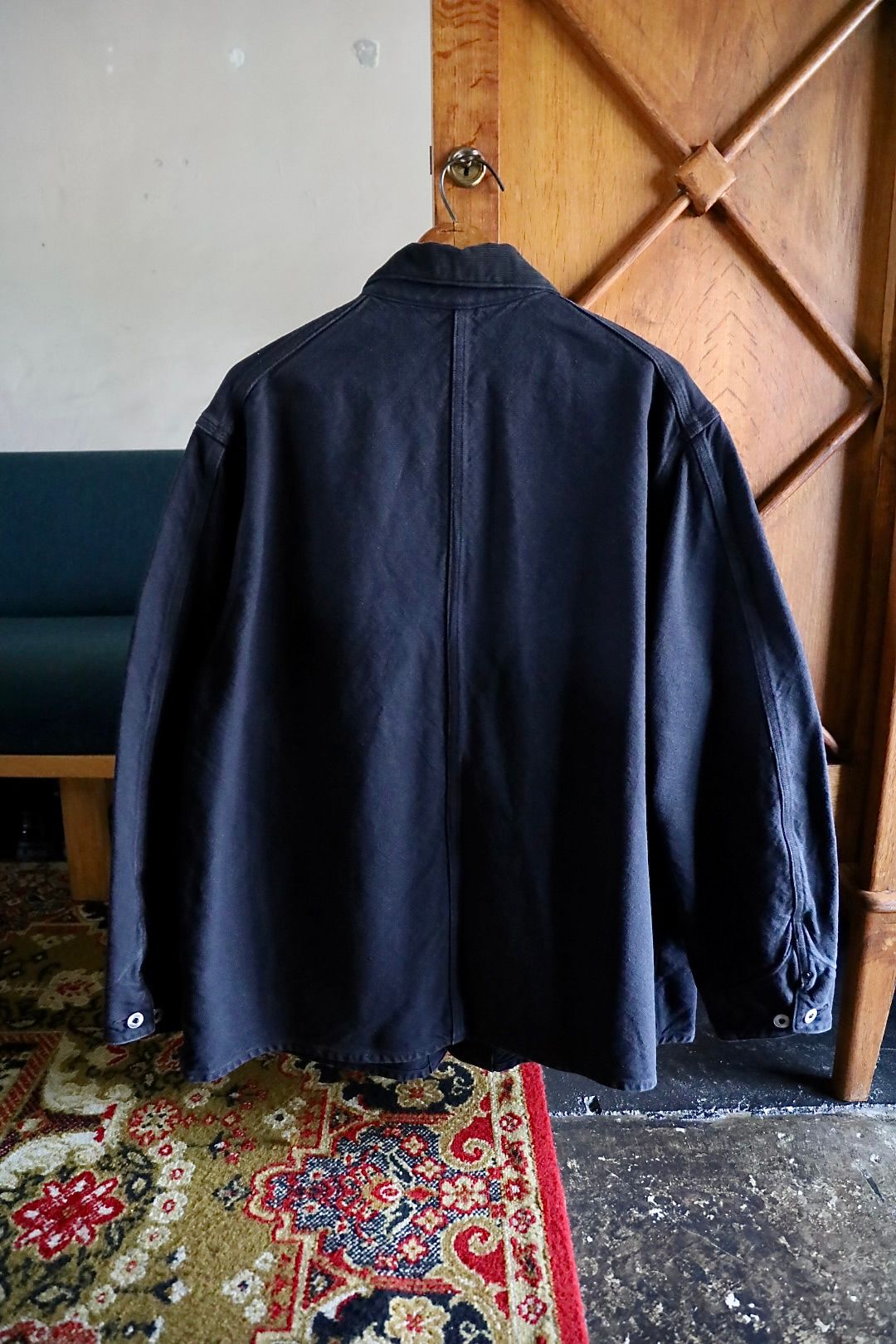 アプレッセ 2025 STYLE2 Vintage Silk Hemp Coverall Jacket(25AAP-01-53)BLACK