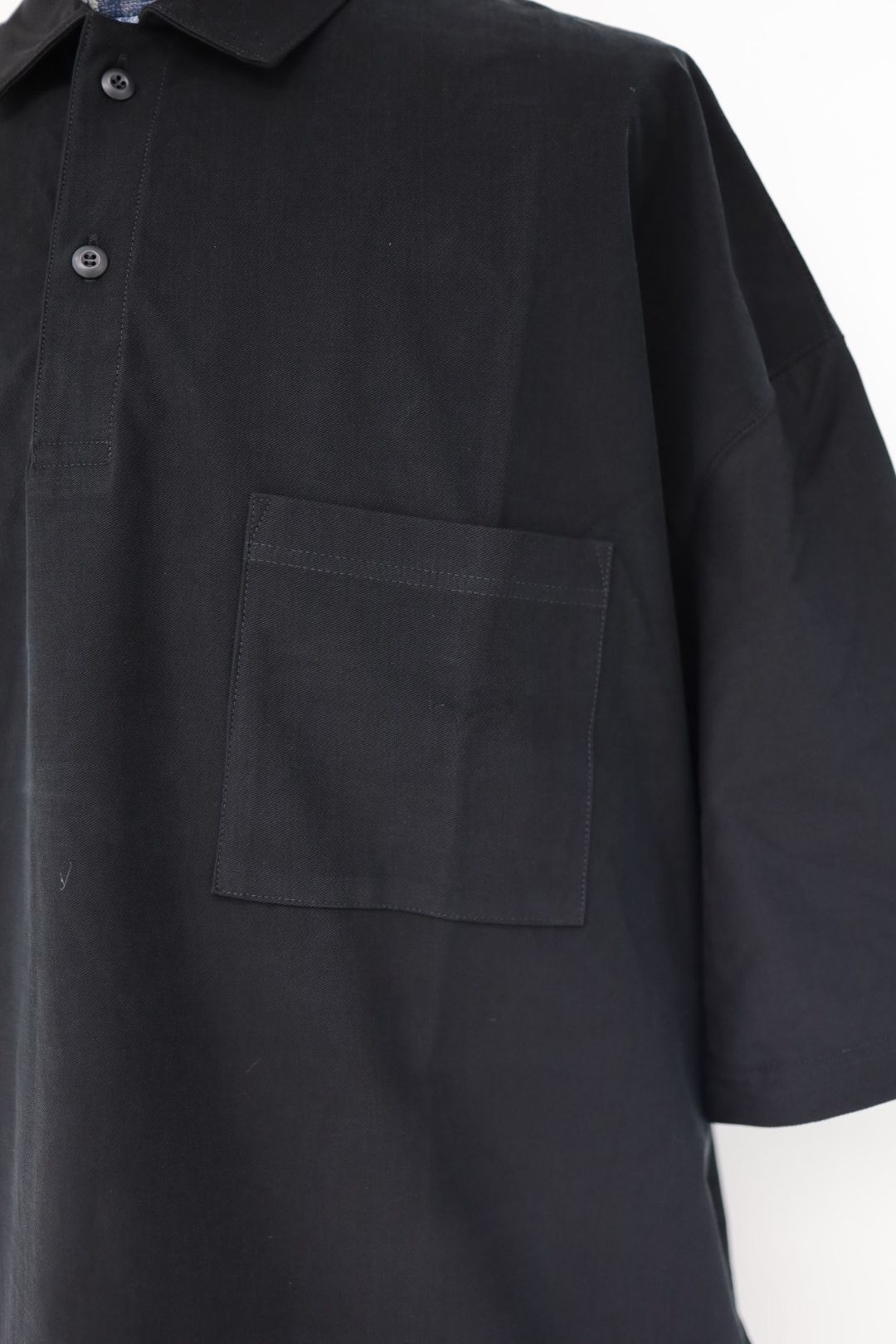 コムデギャルソンオム26SS ストレッチカルゼポロシャツ(HQ-T016-051)BLACK☆5月1日(金)発売！