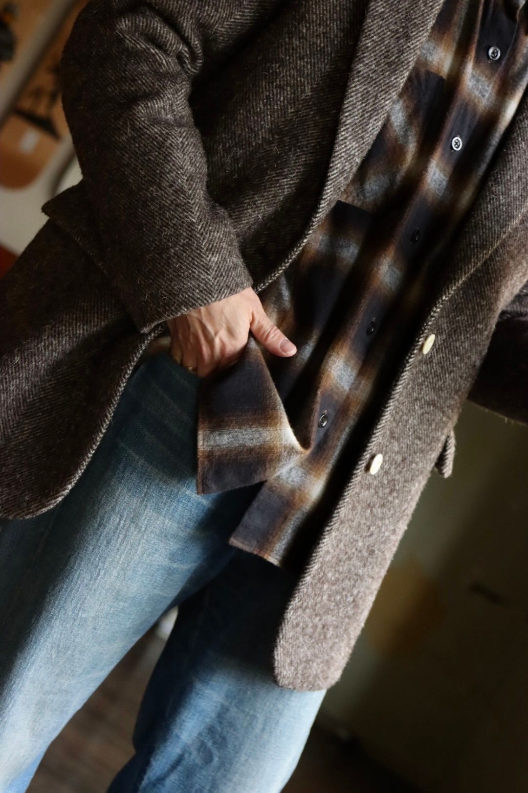 Ets.MATERIAUX - ETS.MATERIAUX / マテリオ22AW Ombre Check Flannel Shirts