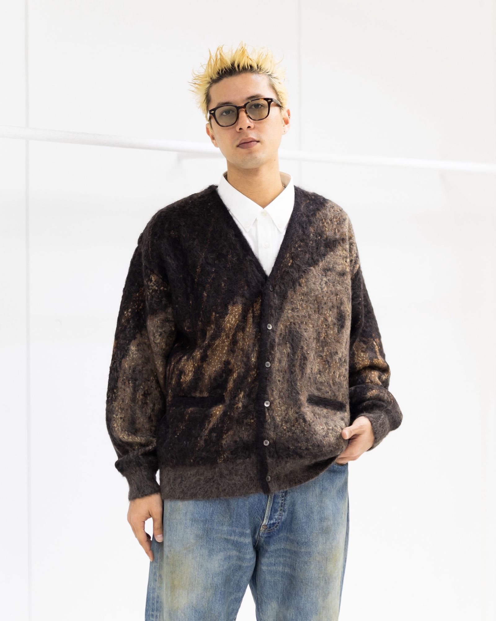 ヨーク  ニット Abstract Jaquard Mohair Cardigan(YK26SS01233S)BROWN☆11月29日(土)発売！