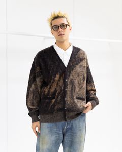 YOKE Abstract Jaquard Mohair Cardigan style 2025.11.29