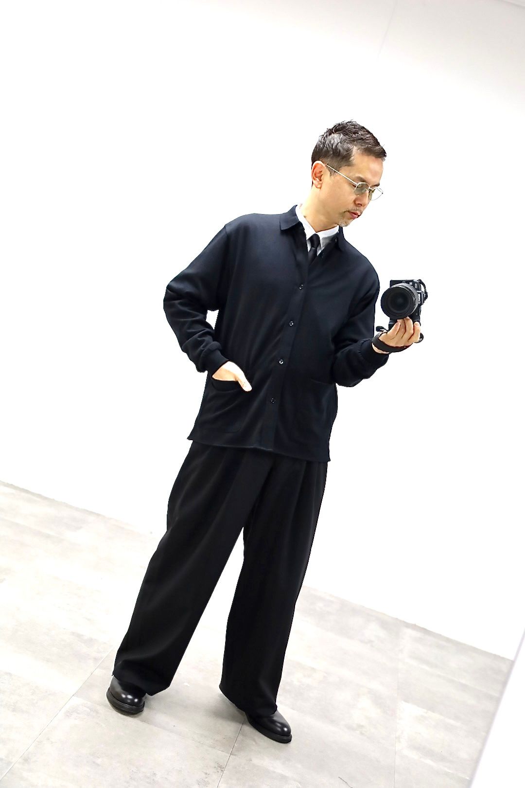 MARKAWARE 26SS ポロカラーシャツPOLO COLLAR SHIRT(A26A10CS01C)BLACK☆新作発売！