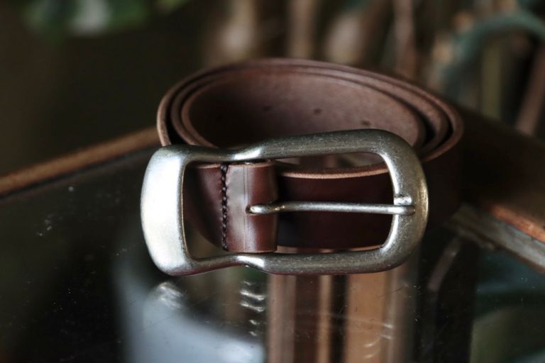 Hender Scheme - エンダースキーマ 22秋冬 Settler's belt 35mm qn-rc-sb3 dark brown/AS |  mark