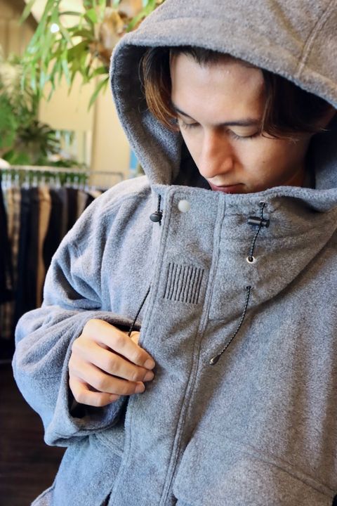 S.F.C 新作FLEECE HOODIE JACKET"CHARCOAL"スタイル