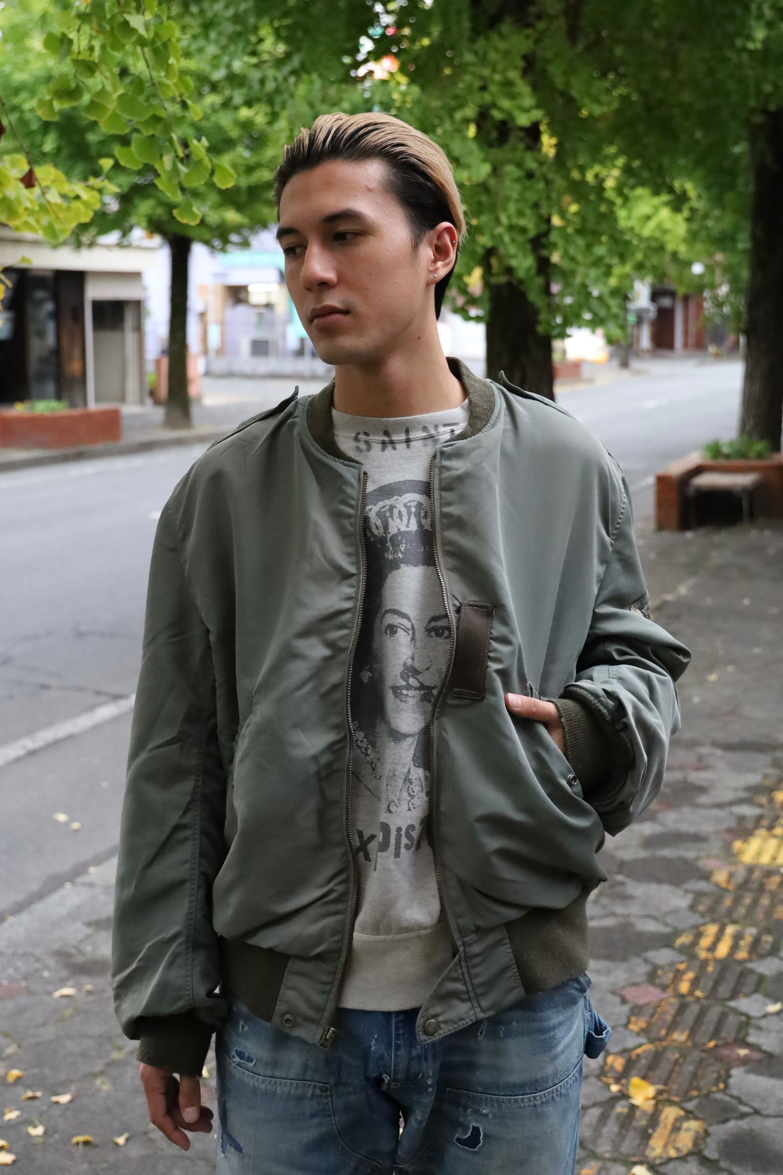 BOW WOW バウワウ L-2B FLIGHT JK(BW242-L2FJ)SAGE GREEN SUNBURN