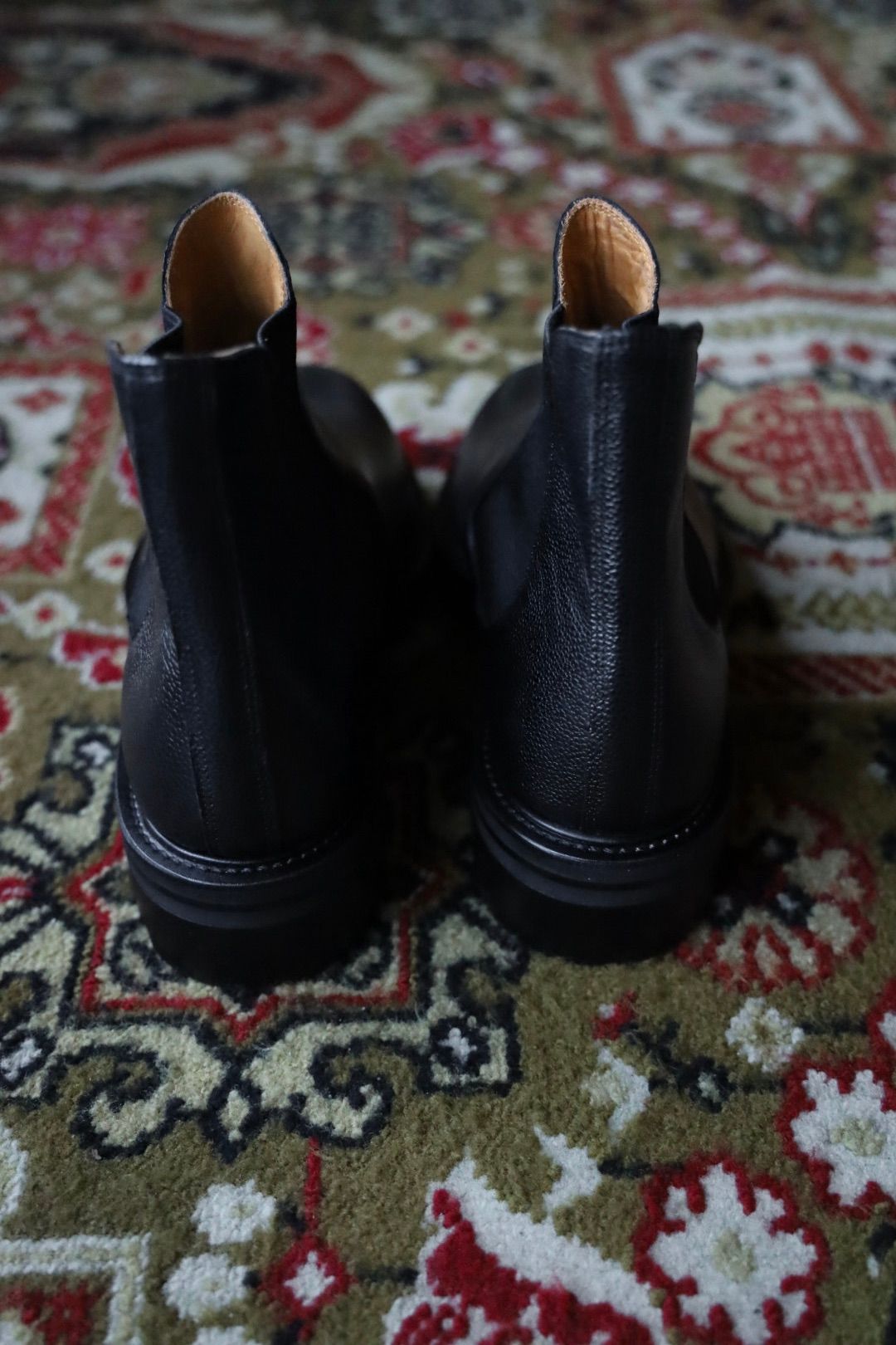 FOOTWORKSフットワークス サイドゴアブーツ Side Gore Boots in Grain Leather(F03-0001_M)BLACK☆新作発売！