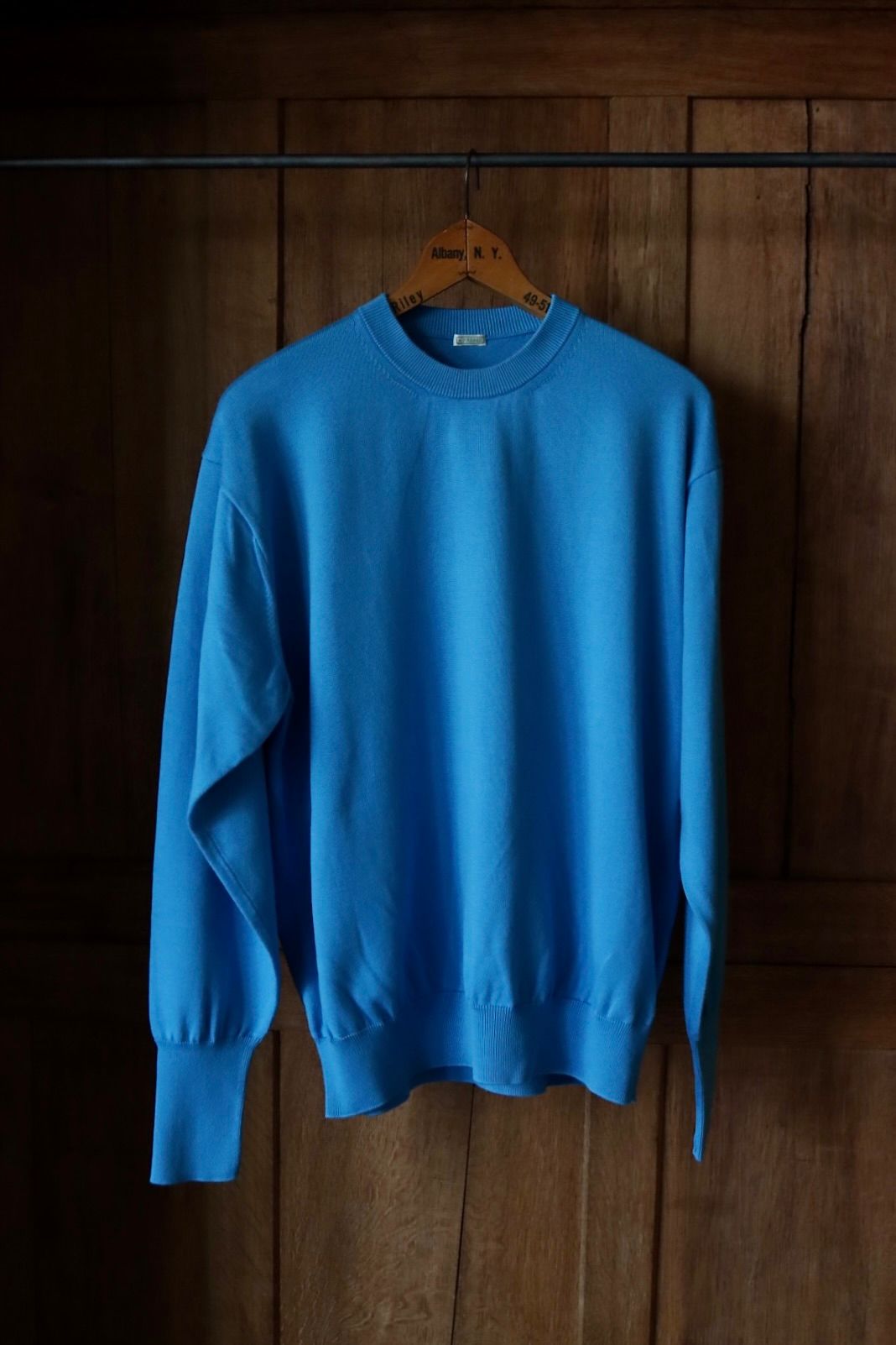 A.PRESSE - アプレッセ ニット Cotton knit L/S T-Shirt(24SAP-03-06K)TURQUOISE | mark