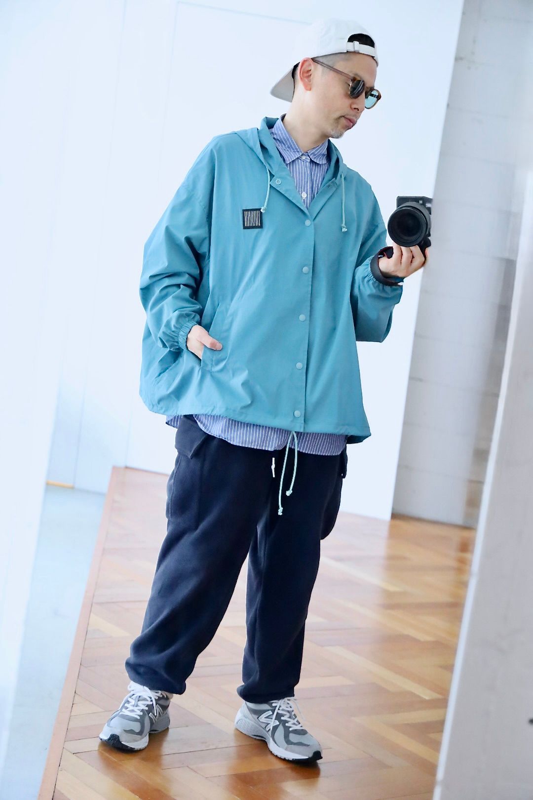 S.F.C 25SS HOODY COACH JACKET"BLUE"スタイル