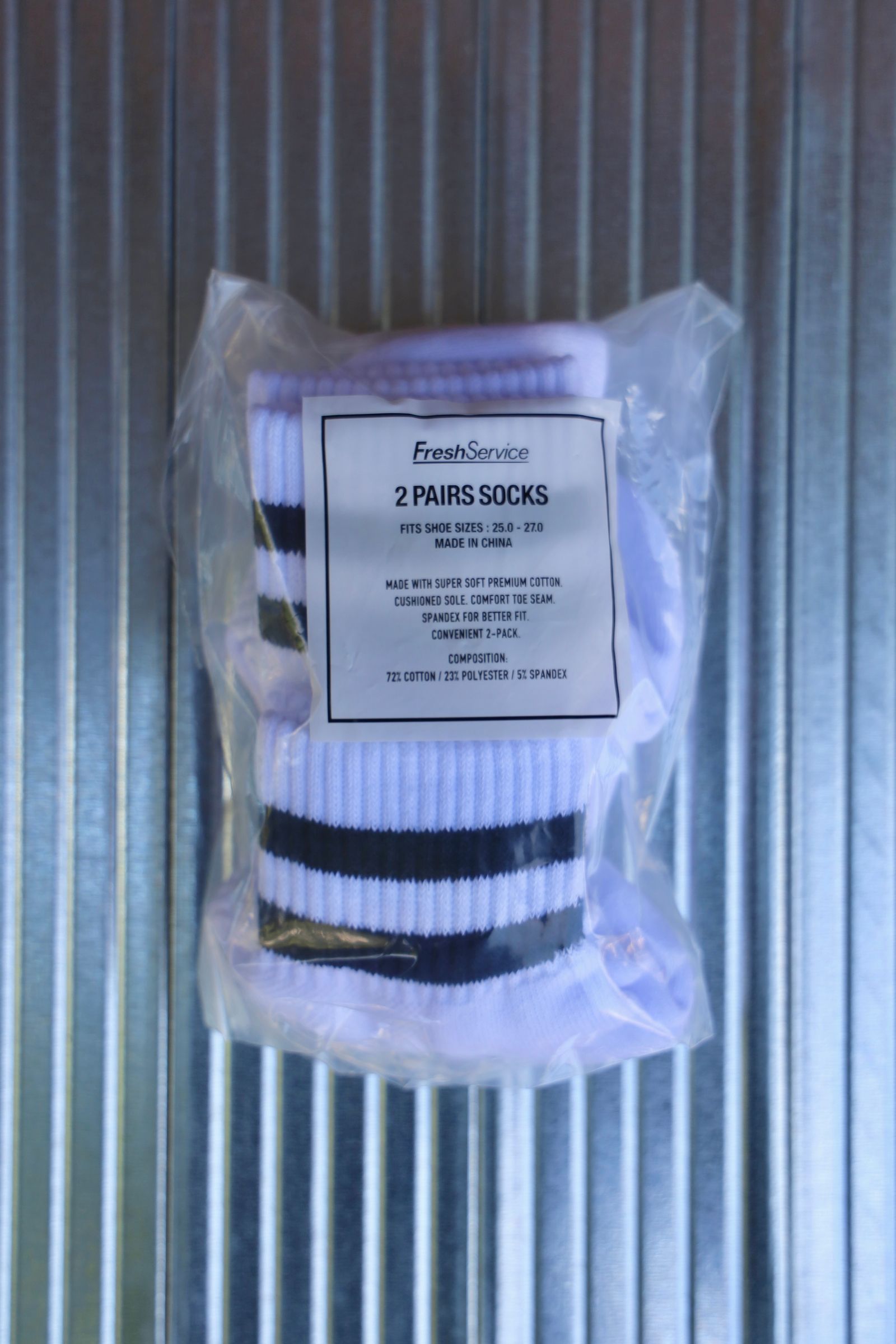 フレッシュサービスソックス 2-PACK LINE SHORT SOCKS (NAVY)☆再入荷！