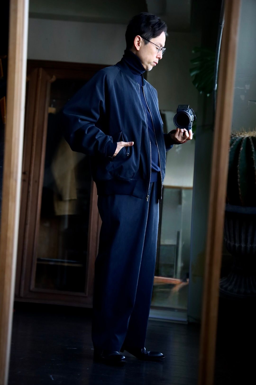 アプレッセ Silk Pants(25SAP-04-23H)NAVY☆1月11日(土)発売！