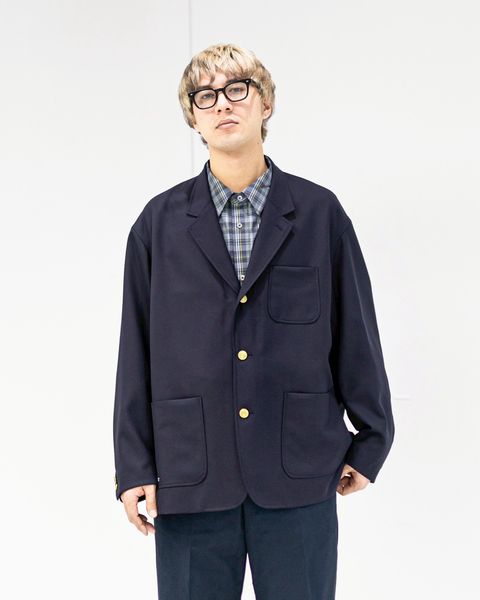フレッシュサービス WOOL SERGE COLLEGE BLAZER (FSC261-10212)NAVY★2月14日(土)発売