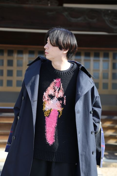 KIDILL 2020AW Trench Coat(KL447) "Navy×Blue Tartan" style.2020.12.6.