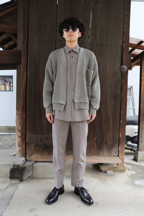 YOKE 5G CONNECTING RIB CARDIGAN(YK21SS0223S) style. 2021.03.07.