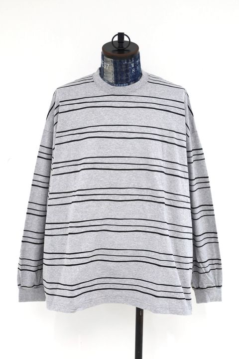 S.F.C 2026FW エスエフシー SUPER BIG LS TEE(MULTI STRIPE) (SFCFW26CS05)Gray M☆9月12日(土)発売！