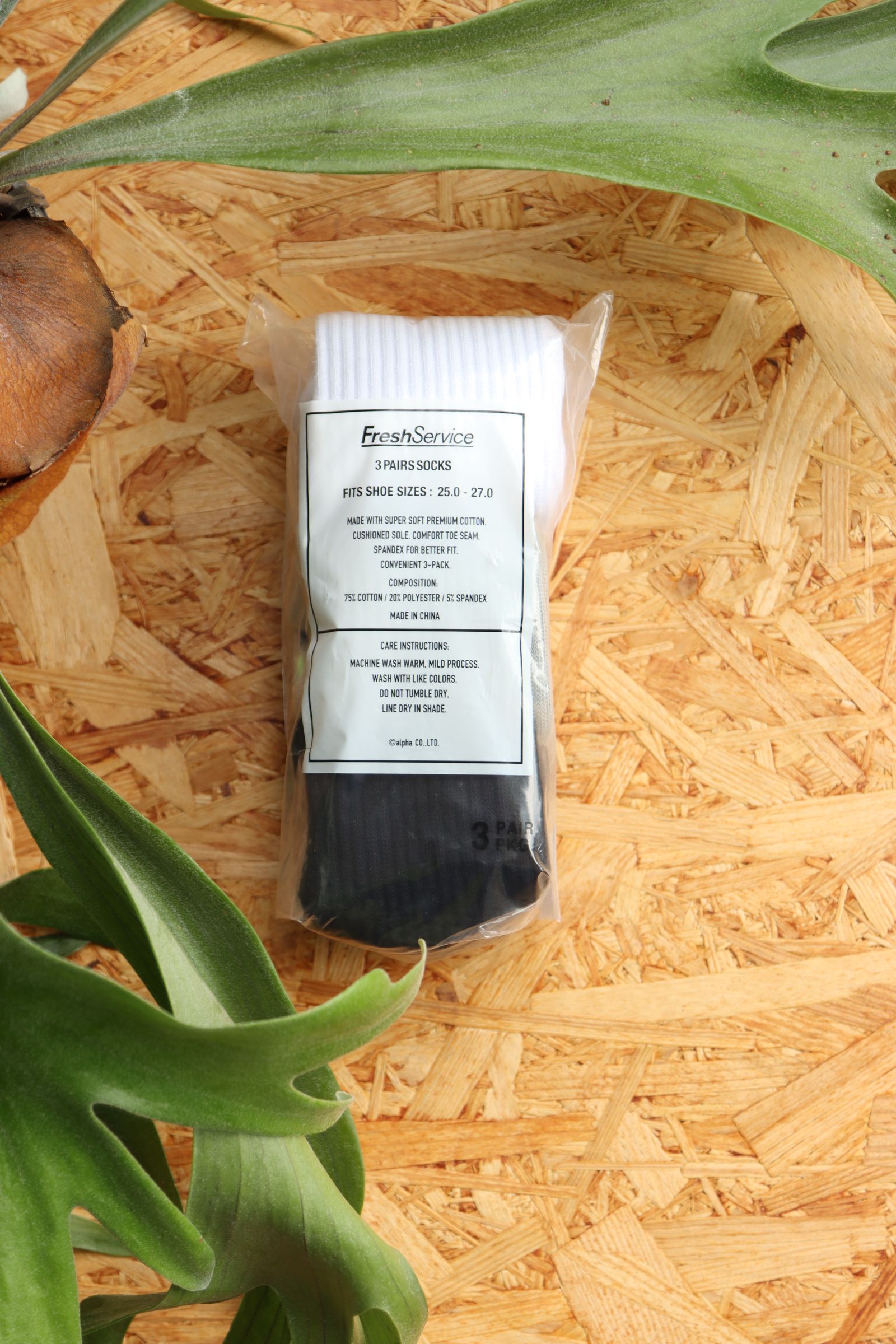 フレッシュサービスソックス SIGNATURE 3-PACK SOCKS (WHITE×GRAY×BLACK)☆再入荷！