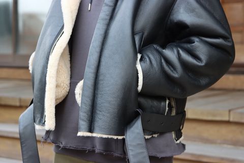 YOKE DETACHABLE COLLAR BOMBER JACKET style.2021.10.24.