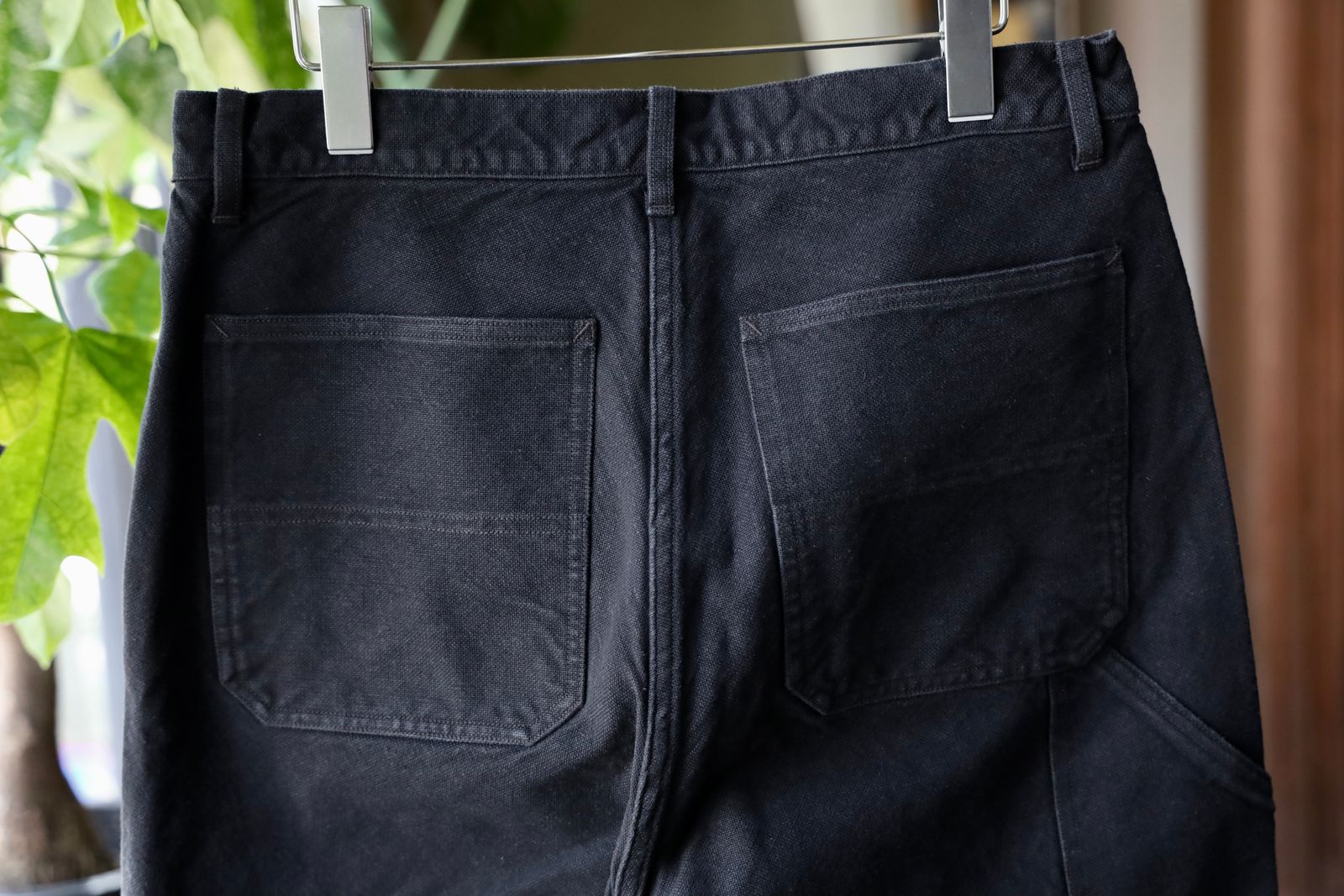 アプレッセ 2025 STYLE2 Vintage Silk Hemp Double Knee Pants(25AAP-04-07)BLACK
