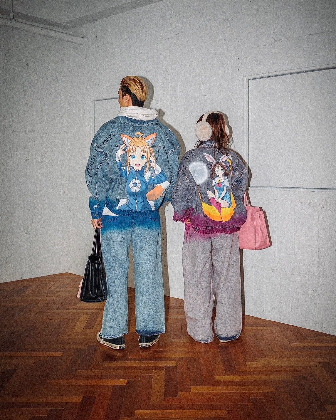 か*め様 ダブレット/ANIME DENIM JACKET M doublet Blue Anime Denim Jacket Doublet