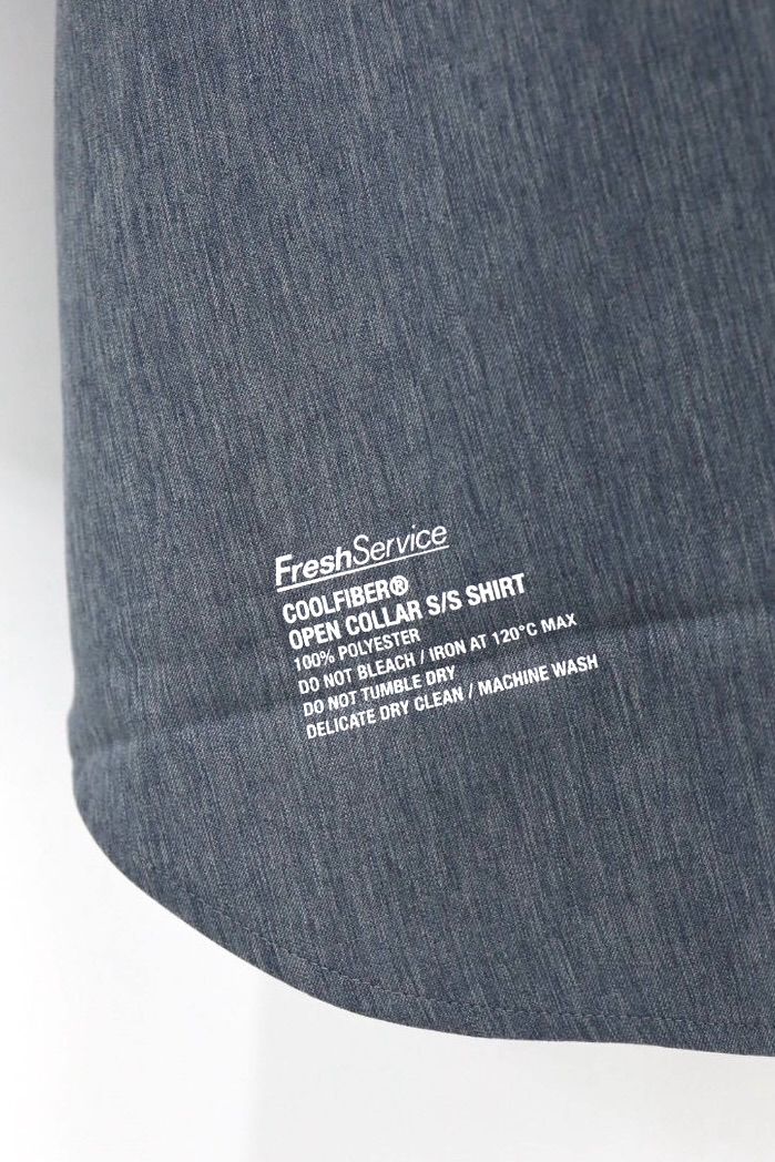 フレッシュサービス COOLFIBER OPEN COLLAR S/S SHIRT(FSC261-50253)H.GRAY☆4月11日(土)発売！