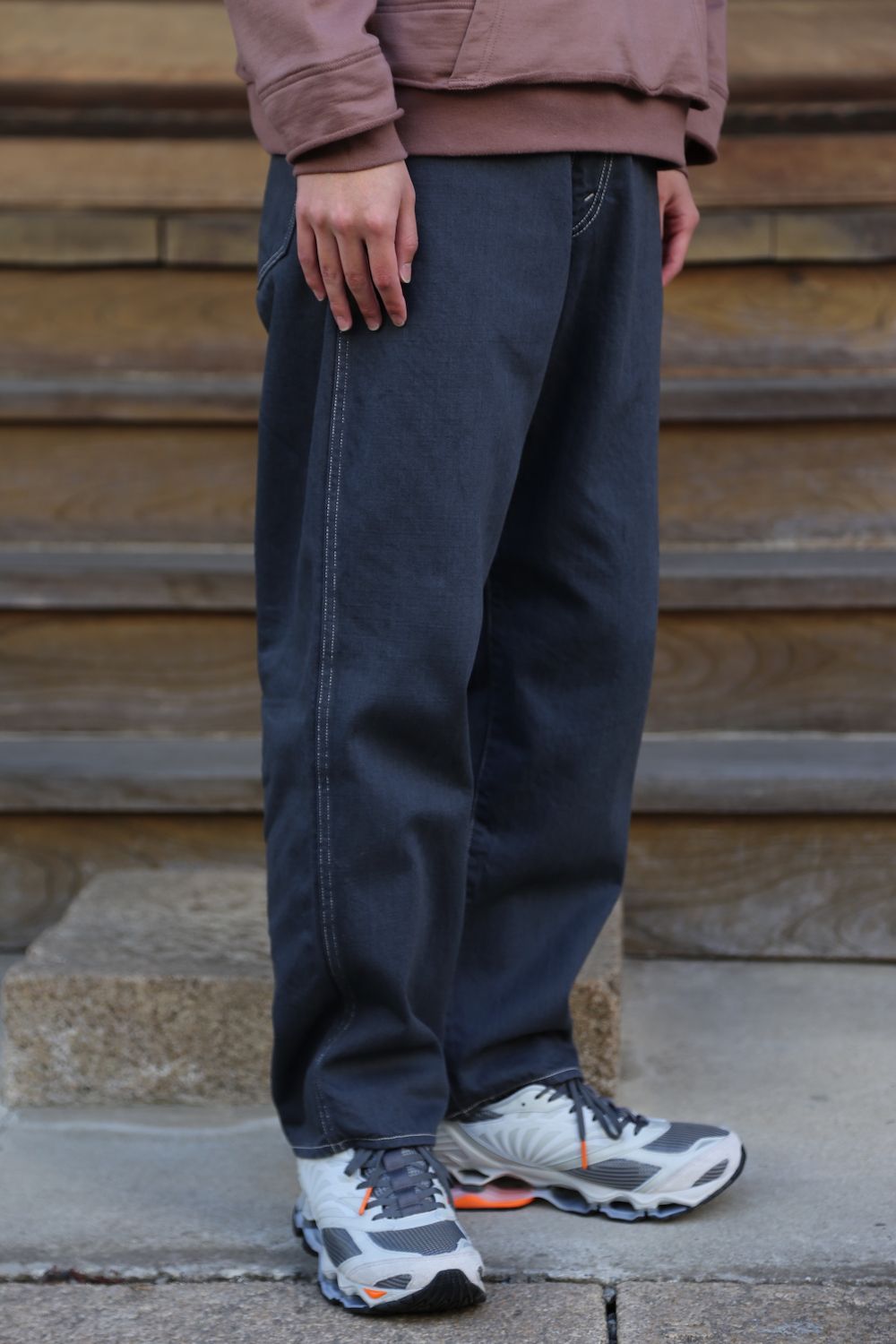 Graphpaper Denime Five Pocket Pants style. 2021.04.28.