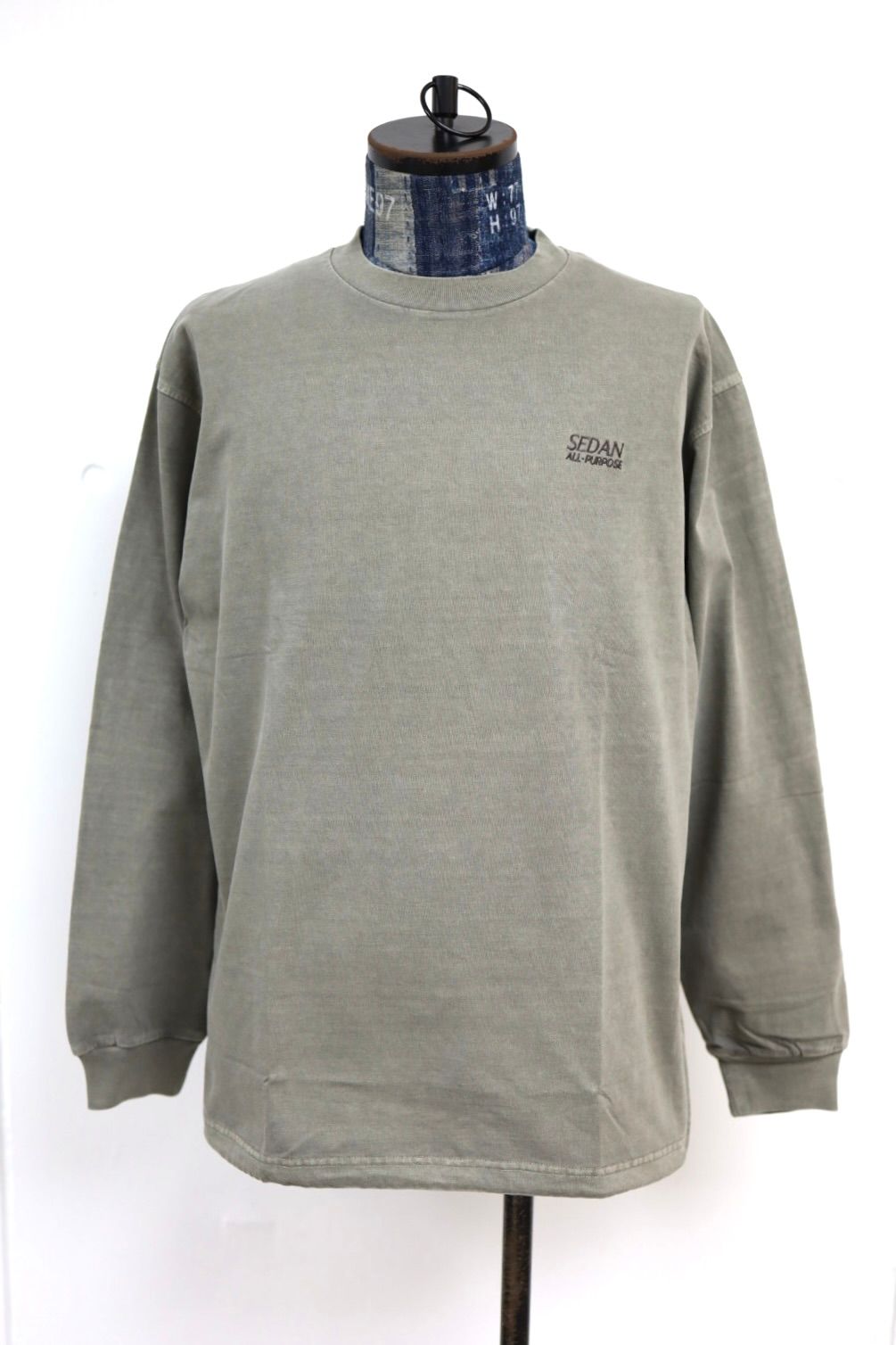 セダンオールパーパス 26SS Pigment Dyed L/S Tee(SD26S-CT04)Mottled Khaki